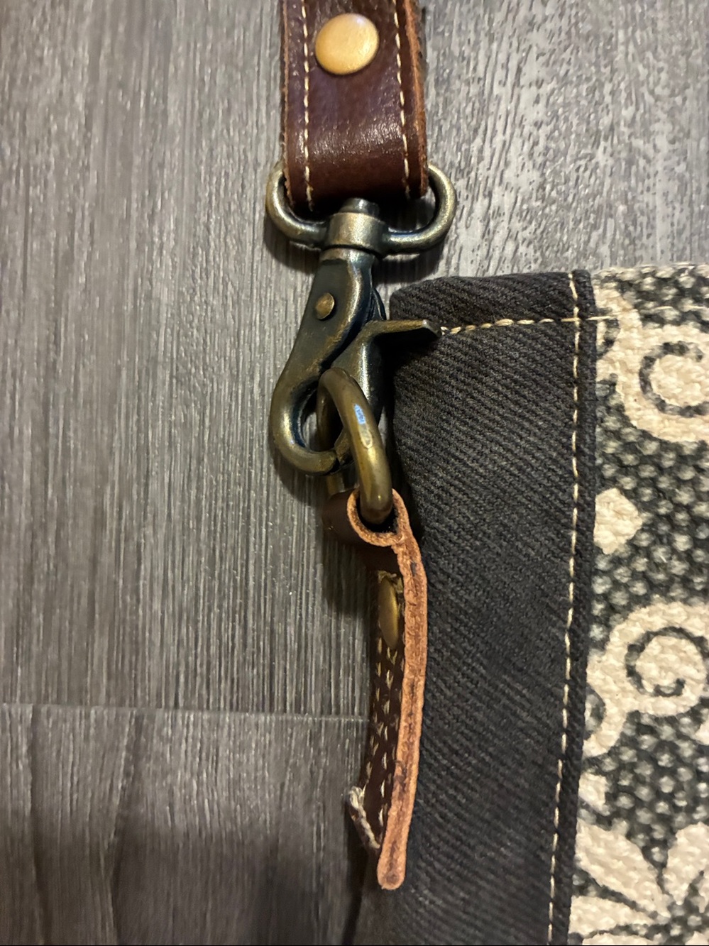 Myra Bag Neutral Medallion Pattern Crossbody Bag - Picture 5 of 8